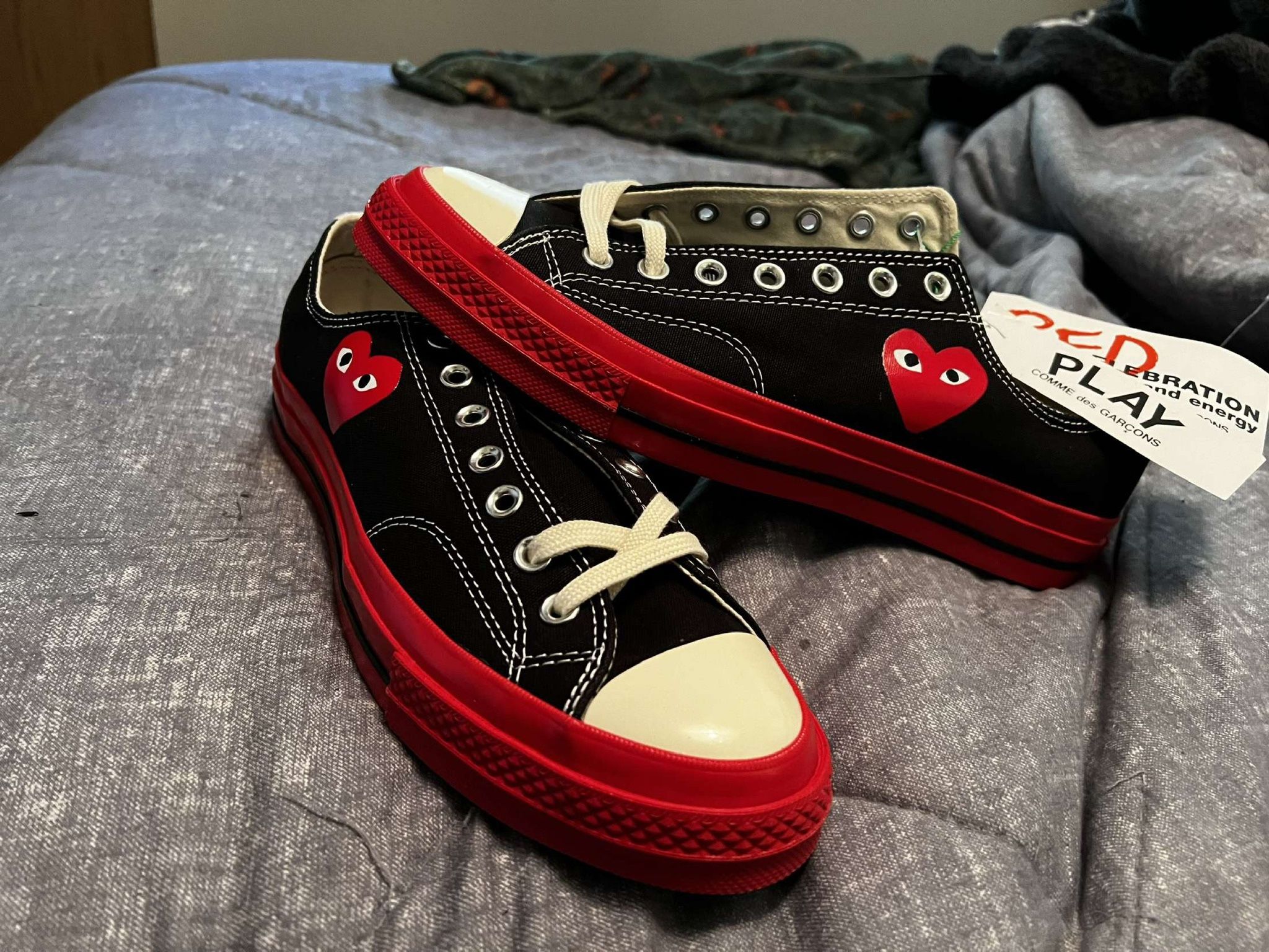 CDG Converse Red Midsole Size 10