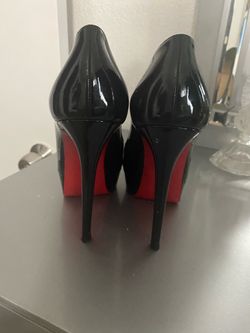 Christian Louboutin Bianca 140 black patent pumps