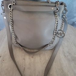 MK leather Grey Satchel 