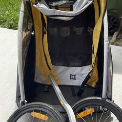 burley bee cub bike trailer (2 seater)