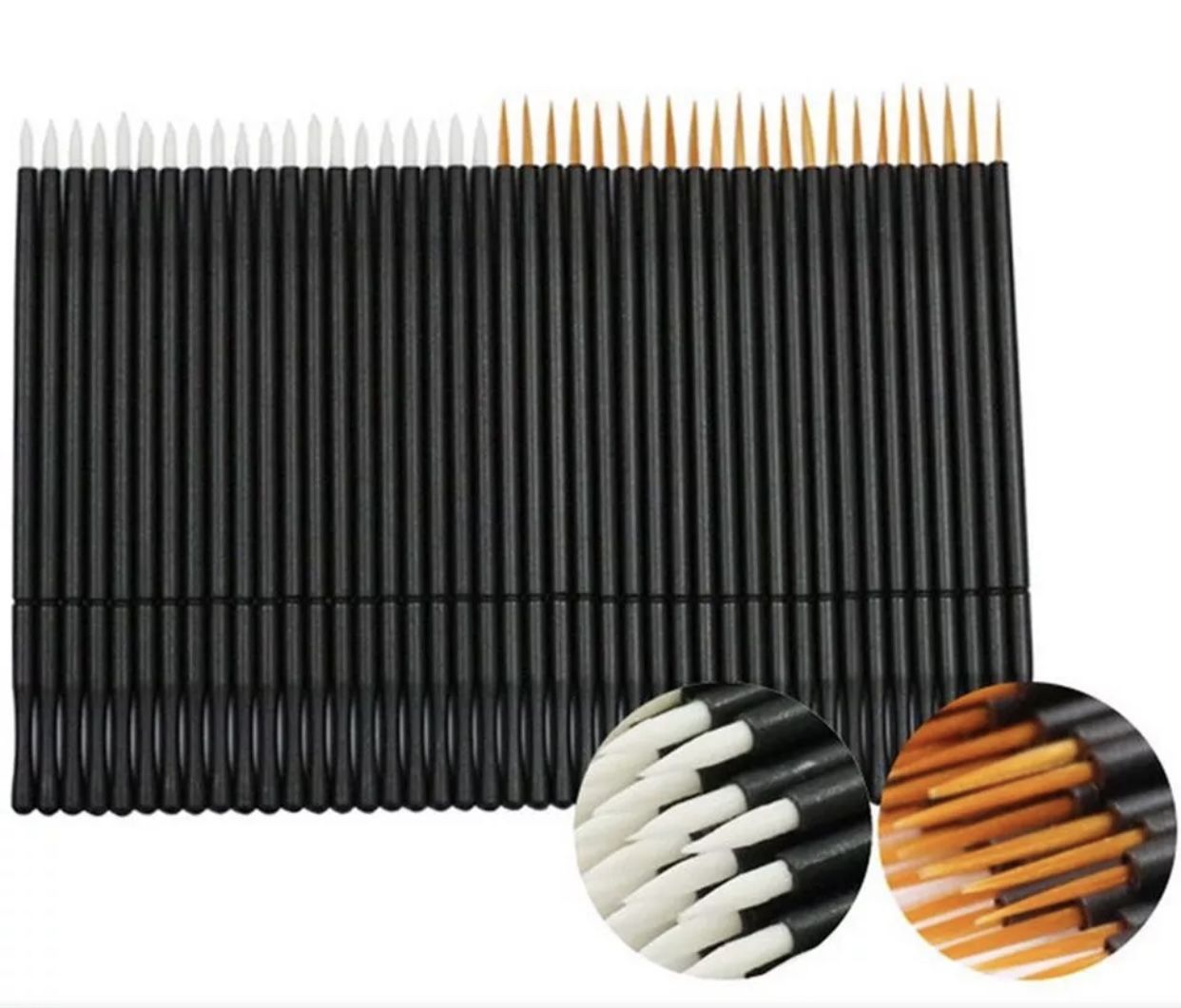 NEW 200pcs Silicone Mascara/Eyeliner Wands, Lip Liner Makeup Brushes (Eyeliner)