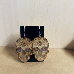 Halloween Skull Dangle Earrings
