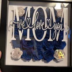 Valentines Day / Birthday Paper Flower Shadow Box