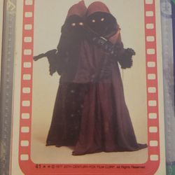 1977 Topps Star Wars #41 Pair Of Jawas Sticker card