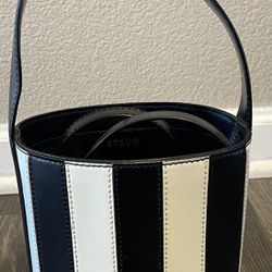 STAUD Striped Bucket Bag