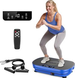 Vibration Plate Exercise Machine – Fitness & Wellness Platform (Blue)💙