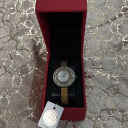 Swarovski Crystal  & Gold Toned Watch