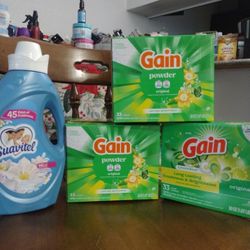 Tres Cajas De Jabón De 30oz Y Un Suavitel Por $25