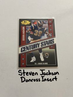 Steven Jackson St. Louis Rams All-Pro RB Donruss Short Print Insert Card.