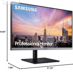 2020 Samsung 24-Inch Adjustable SR650 Series 1080p Computer Monitor, Black (Delivery Available)