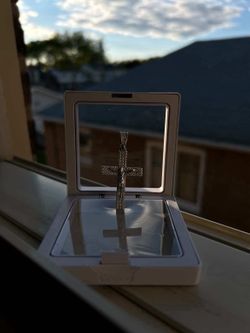 moissanite cross pendant