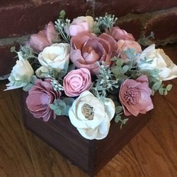 Wood Flowers Centerpieces