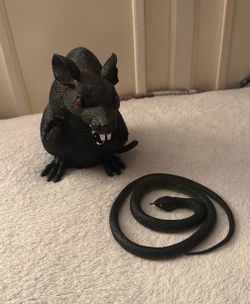 Black Rat & Snake-Halloween Decor