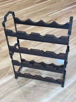Wood & Metal Wine Rack