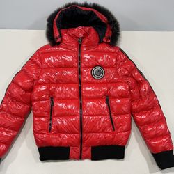 SWITCH REMARKABLE Red PADDED NYLON JACKET Size M