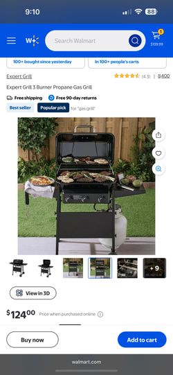 3 Burner Gas Grill New