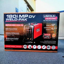LINCOLN ELECTRIC 180i MP DV WELD-PAK MULTIFUNCTIONAL  MIG/FLUX -CORD -STICK-TIG ELECTRIC WELDER (BRAND NEW) (UN-OPENED)