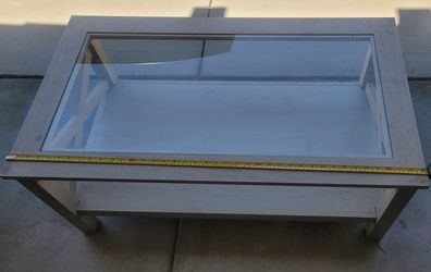 Glass Coffee Table Light Grey