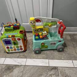 Early learning cube snd holder y both  like new