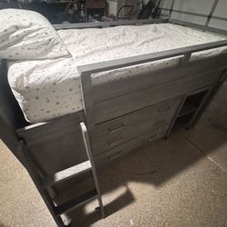 3-piece Pottery Barn sleep and study low loft bed