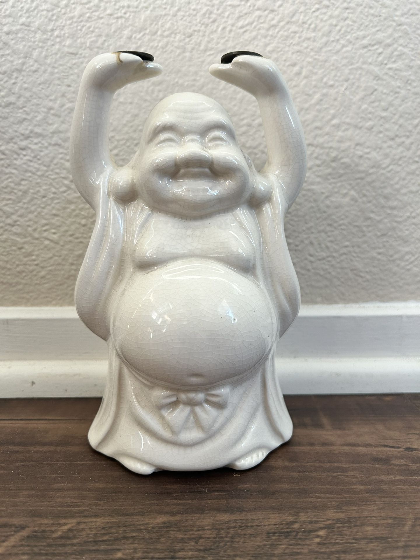 Ceramic Laughing Buddha Figurine