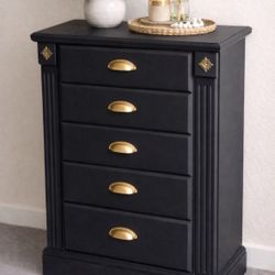 Black 5-Drawer Chest / Dresser FREE DELIVERY