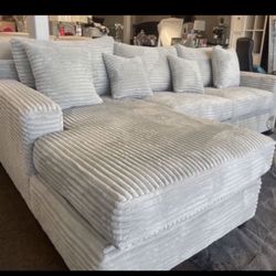 Brand New Corduroy Sectional Set 