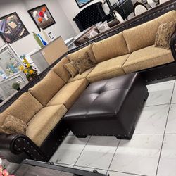 “L” Shape Sectional With FREE Ottoman ‼️ Special Price Only $2,299‼️