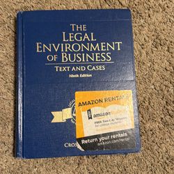 The legal environment  of business text &  cases book