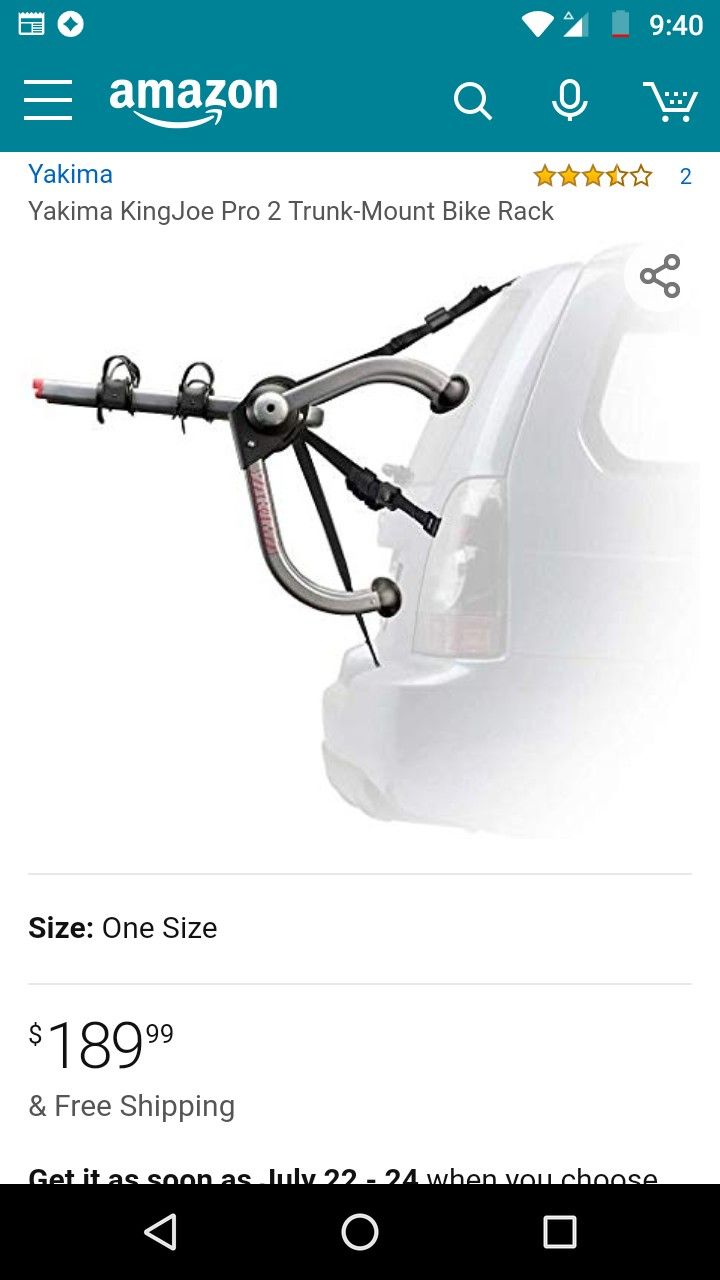 yakima king joe pro 2