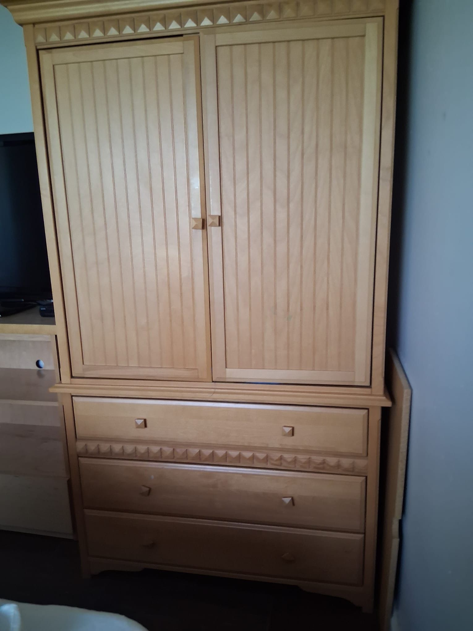 Light Wood Armoire Or Tv Stand