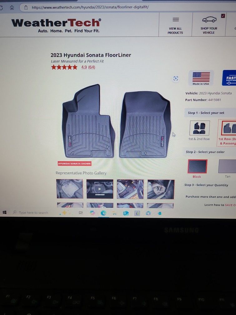 New 2023 Weather Tech Front Floor Liner