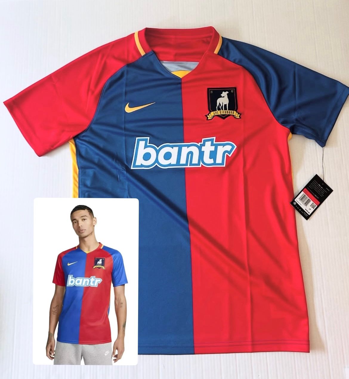 Nike AFC Richmond Ted Lasso Soccer Jersey 'Red Blue' Men’s Size L