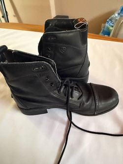 Ariat Black Leather Lace-Up Paddock Boots