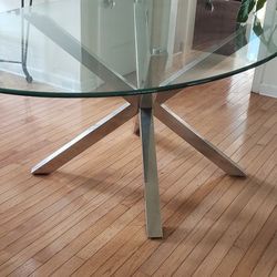 Moving Sale..$450 Glass Dining Table With Matching Chairs $450 