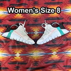 Nike Free Metcon 3 Shoes Womens Size 8 White Black Pink Teal Training CJ6314-120