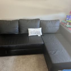 Leather Pullout Couch 