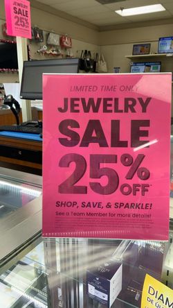 25% Percent off jewelry