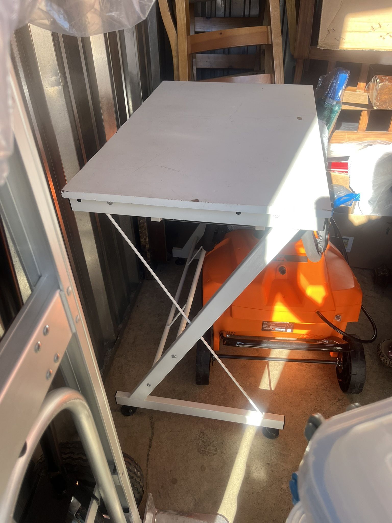 Wooden Desk With Metal Legs
