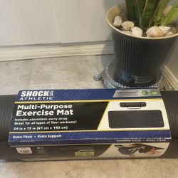 Brand New Floor Yoga Exercise Mat, Extra Thick Extra Support For Stretching