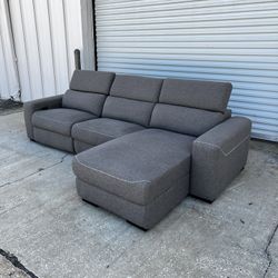 Grey Reclining Couch