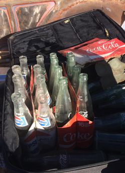 Old coke and Pepsi bottles
