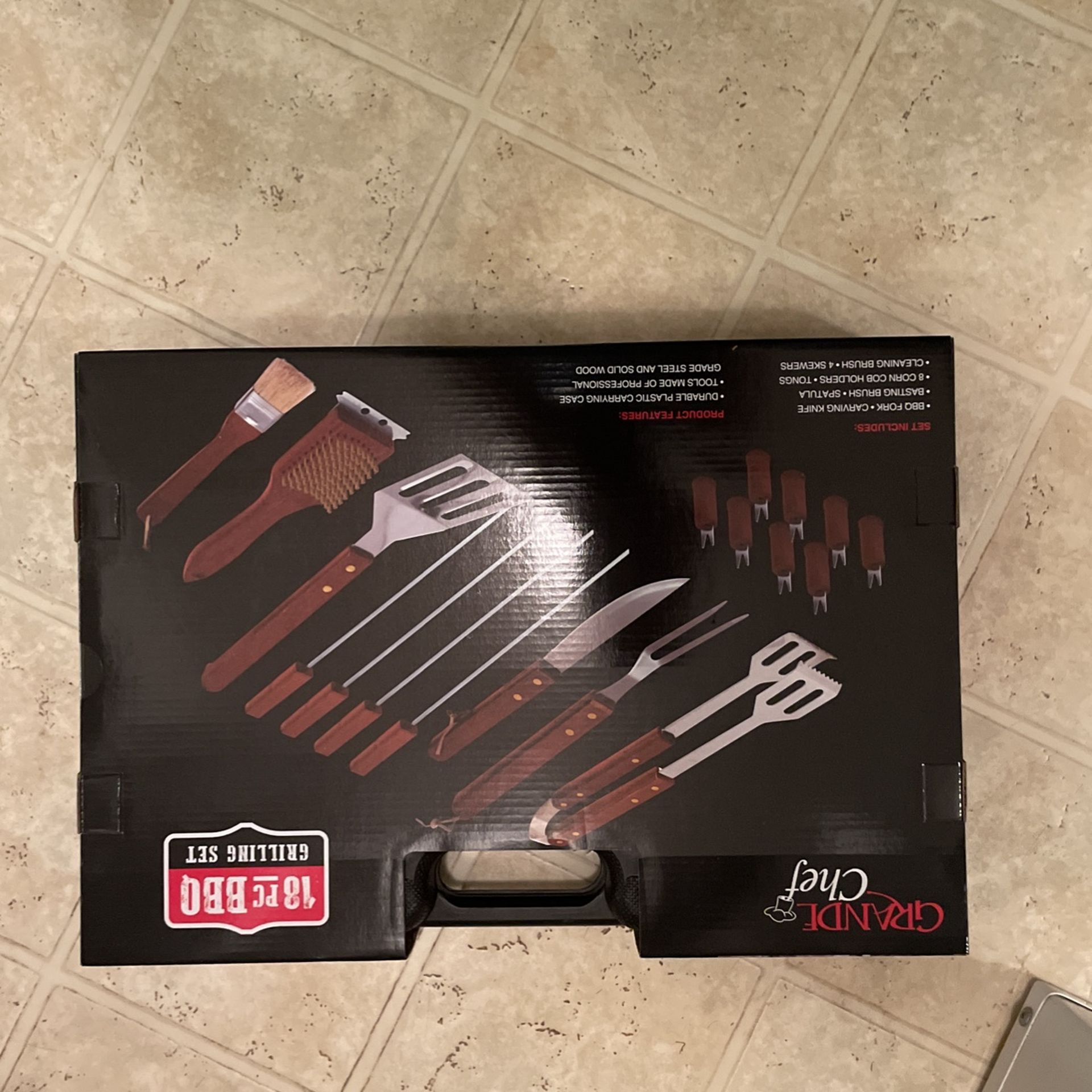 Grande chef 18 Piece Barbecue Grill Set Brand New