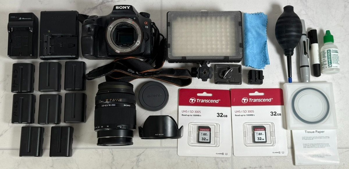 Sony Alpha A65 DSLR Camera w/ 18-250mm Lens (A1G008452)