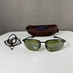 Maui Jim Ho'okipa Sunglasses MJ-407-11 Rimless Sport Made in Japan 64-17-130