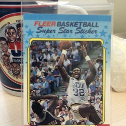 Karl Malone 1988 Fleer Star Sticker
