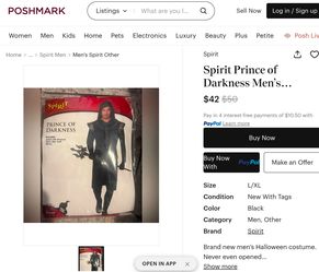 Spirit Prince of Darkness Men's Costume