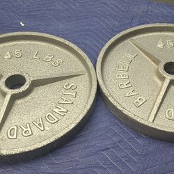 Great Condition, Weight Lifting Plates 45 Lbs. Each. 