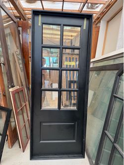 Black glass single door 32”x80”1/2