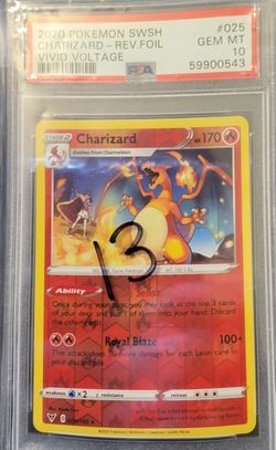  Ivid Foltage Reverse Holo Charzard Gem Mint 10